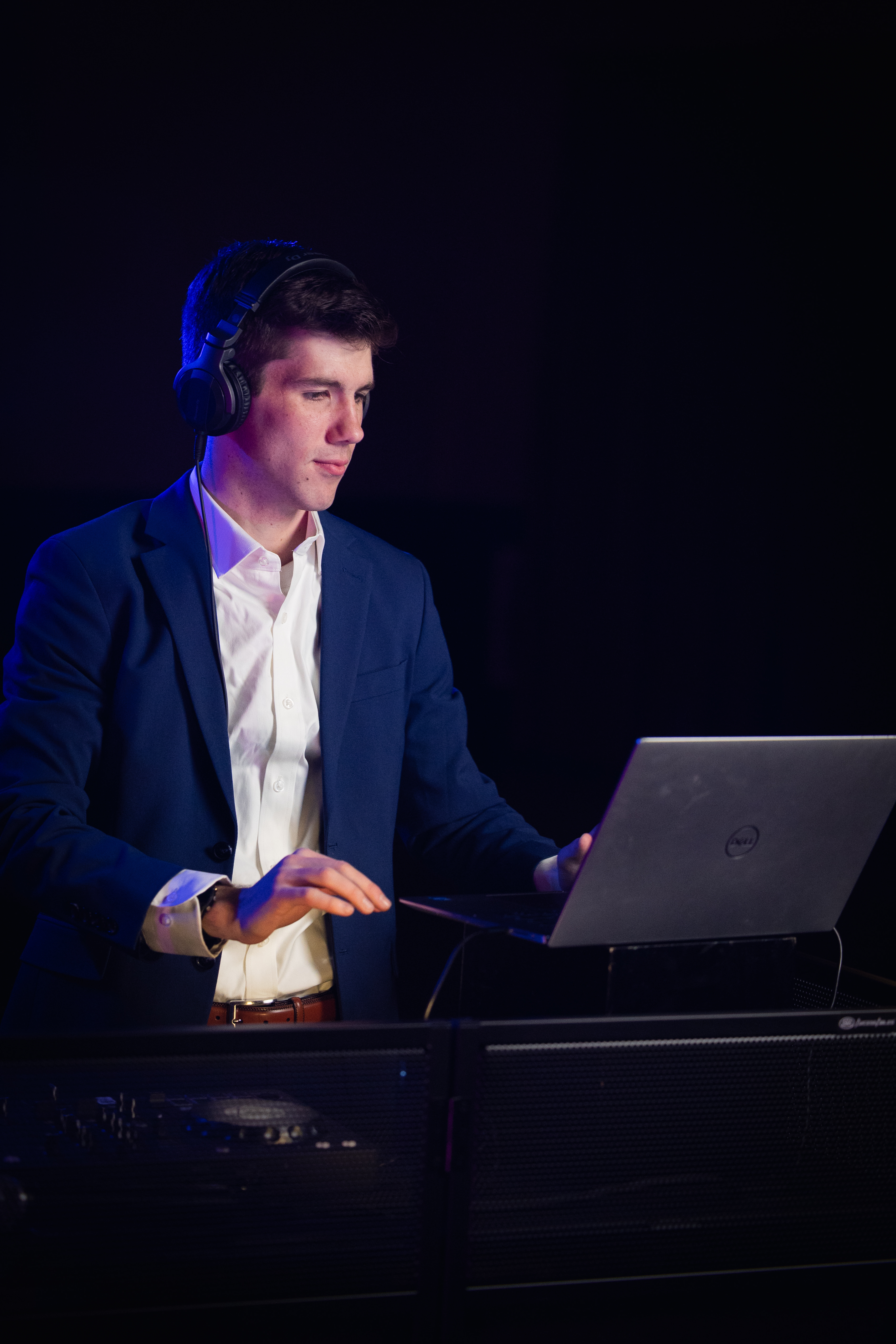 Connor DJing a wedding reception